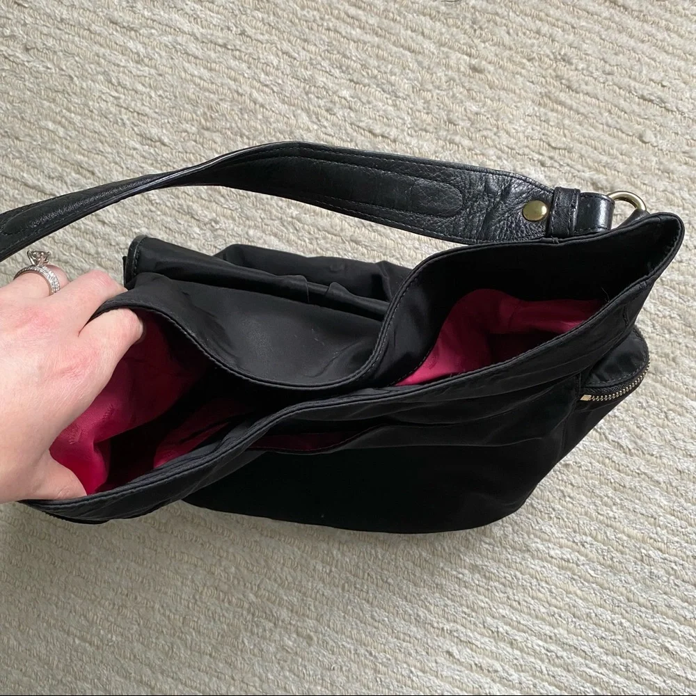 Juicy Couture black nylon hobo purse